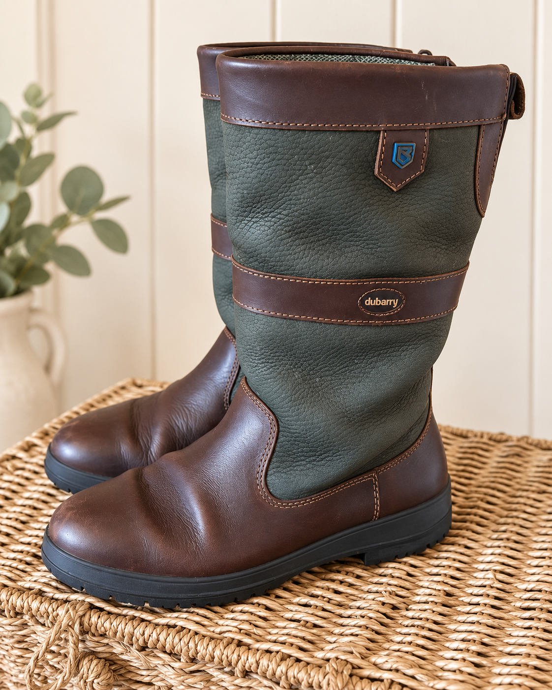 Dubarry Kildare Gore-Tex Country Boots Brown / Green Size 38 UK 5