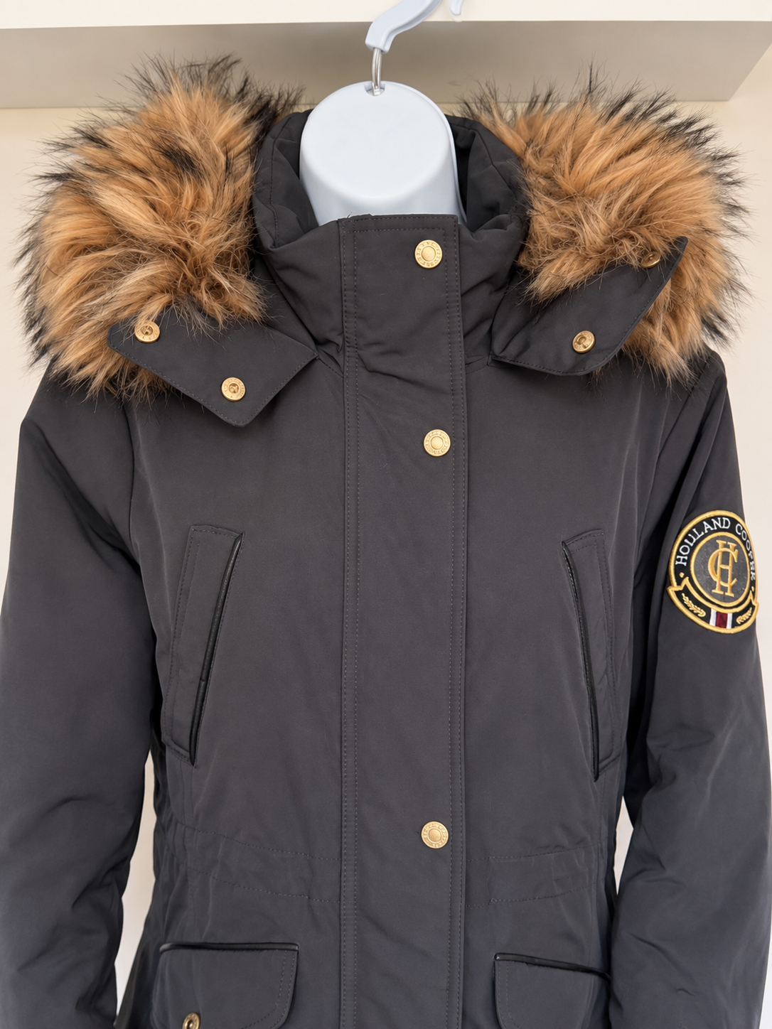 Holland Cooper Navy Parka Coat – Size S