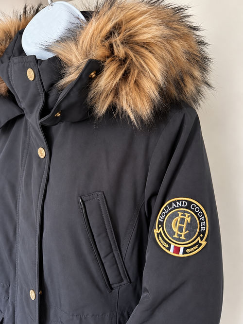Holland Cooper Navy Parka Coat – Size S