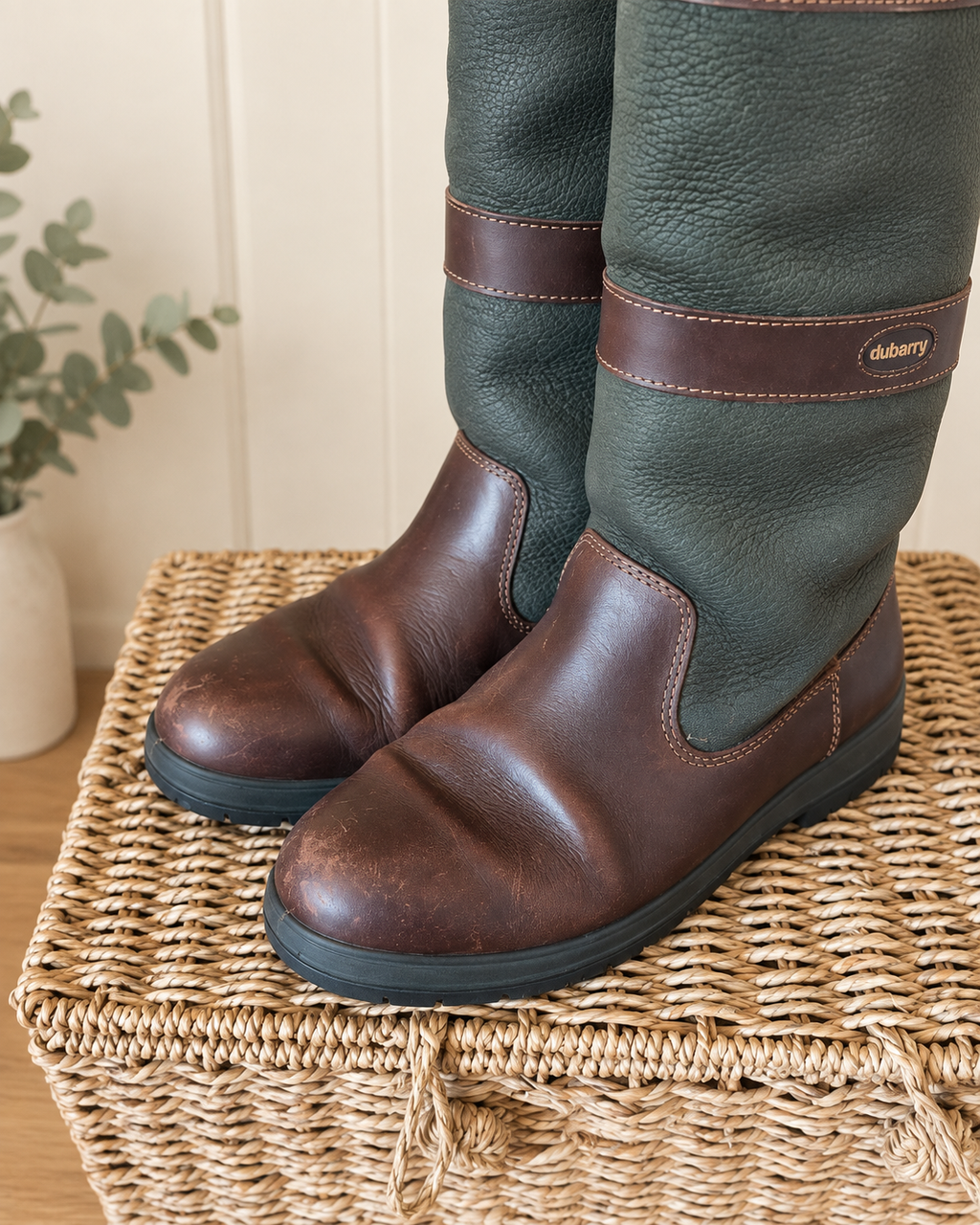 Dubarry Kildare Gore-Tex Country Boots Brown / Green Size 38 UK 5