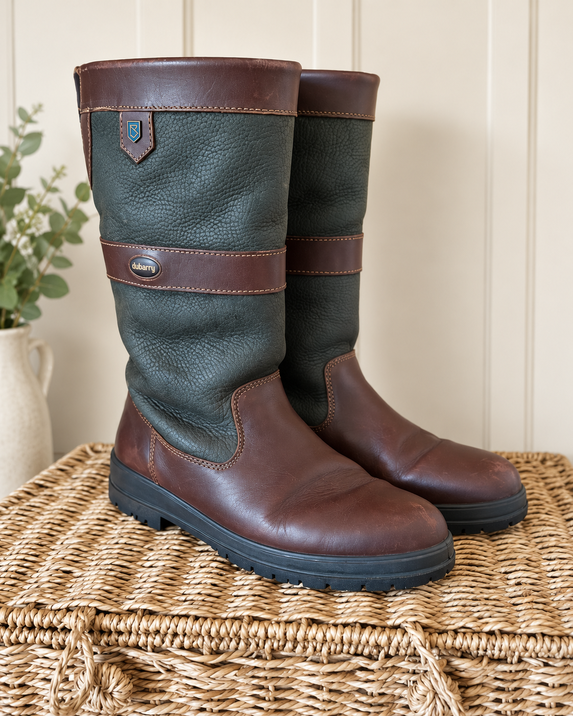 Dubarry Kildare Gore-Tex Country Boots Brown / Green Size 38 UK 5