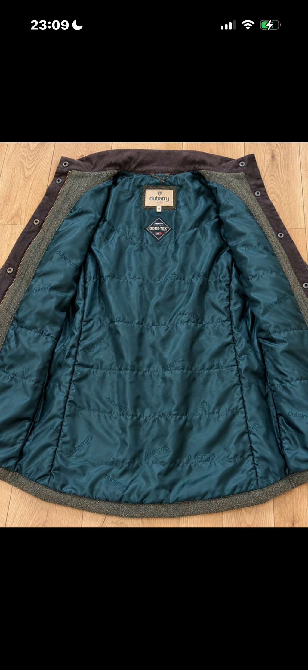 Dubarry Marlfield Gore-Tex Tweed Jacket – Moss – RRP £599 size 14