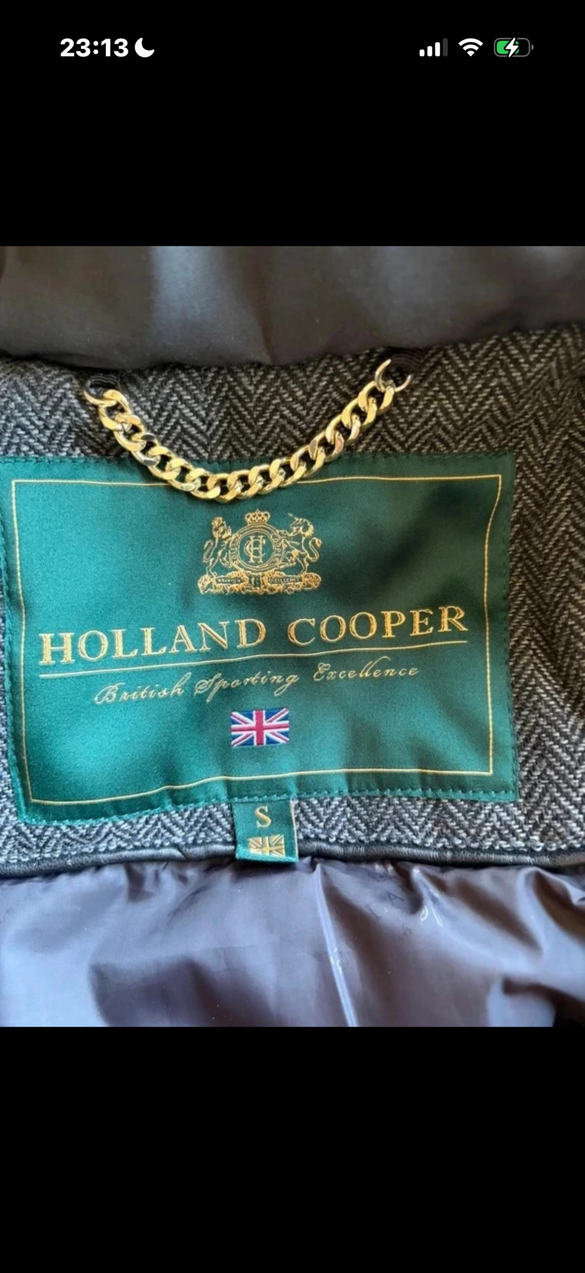 Holland Cooper Navy Parka Coat – Size S